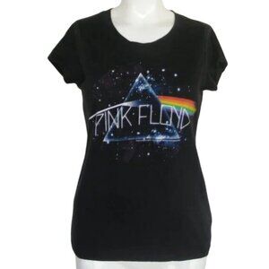 PINK FLOYD Tshirt, Junior Ladies L, Dark Side of the Moon, SS, Black, Womens cut